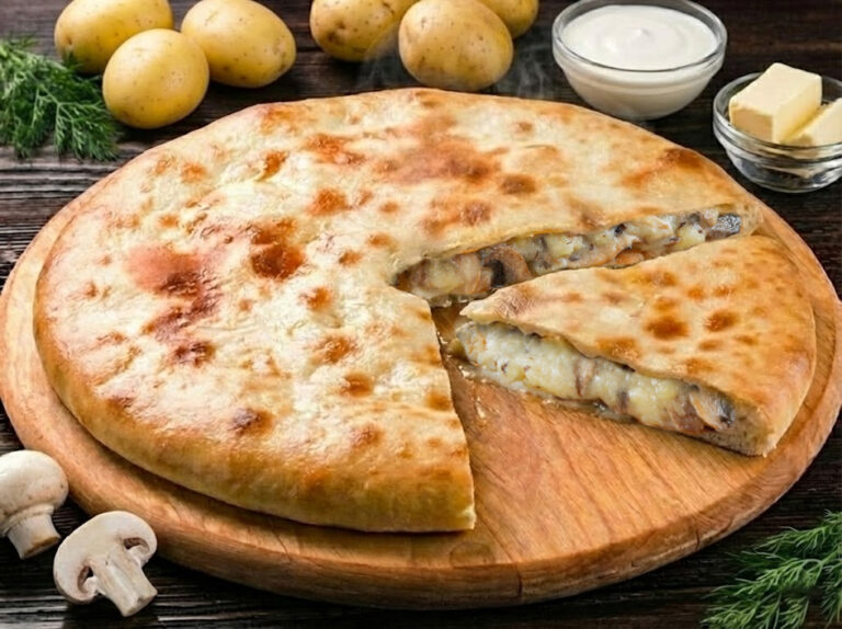 Пирог с картофелем и грибами