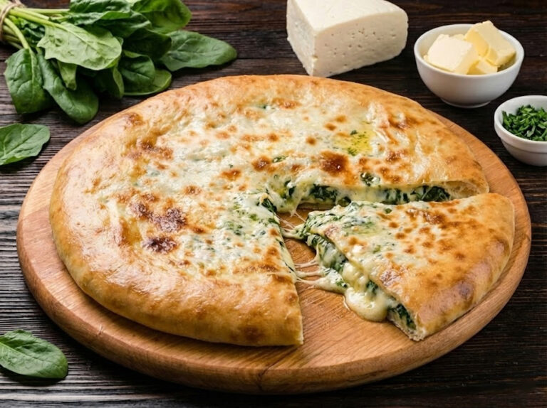 Пирог со шпинатом и сыром